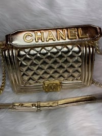 Image 1 of CC  Fashion Handbag / writing on shoulder