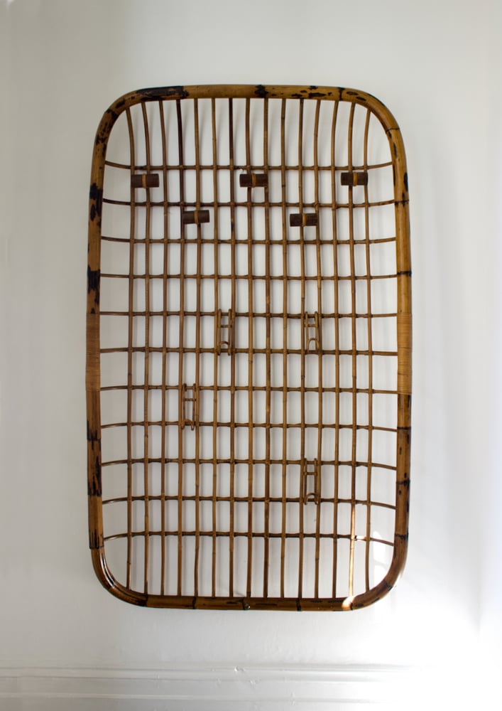 Image of Large Bamboo Coat Rack, Mid-20th Century Italian