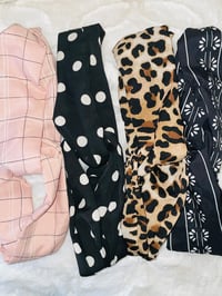 Image 3 of Top Knot Patterned Satin Headband 