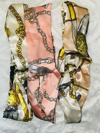 Image 2 of Top Knot Patterned Satin Headband 