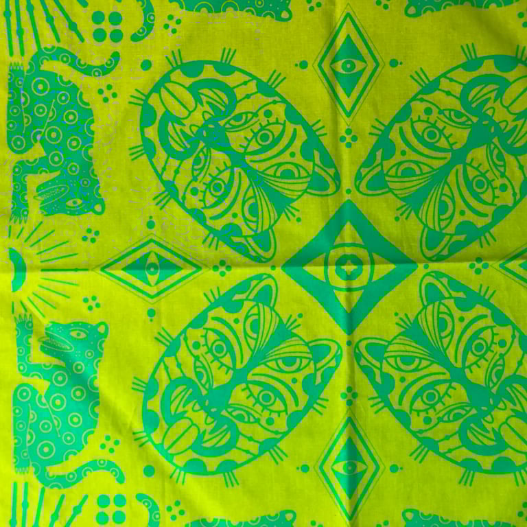 “Ocelotl, the moon and the sun” acid yellow  Image 2