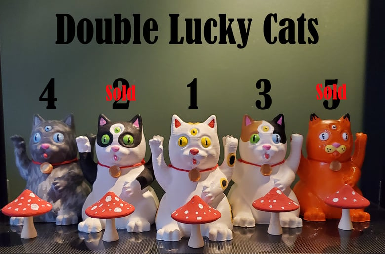 Image of Double Lucy Cat figures