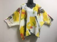 Image 1 of Lorna Top - Happy Times - Hand Painted European Linen