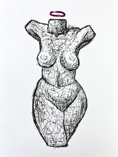 Image of Angel tits print