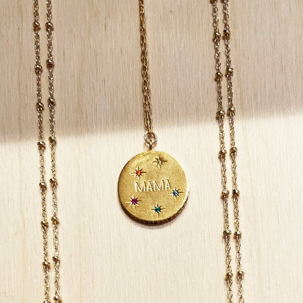 we see stars jewelry — GOLD MAMA COIN PENDANT NECKLACE