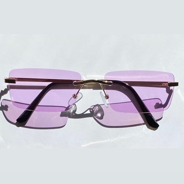 Image of VIOLET Retro Frameless Sunglasses 