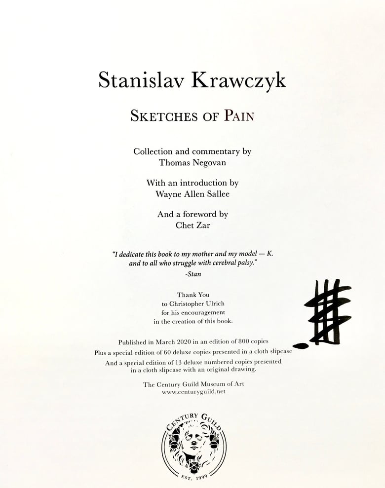Image of sketches of pain — special autographed copy with bonus random drawing 