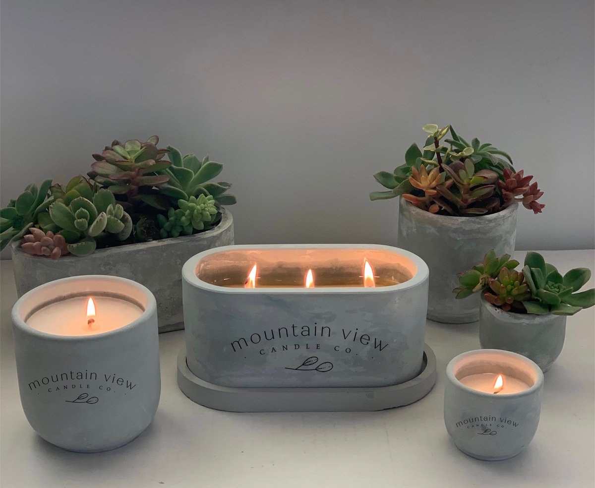 Soy Candle in Concrete Cube – Pop Cycle Tucson