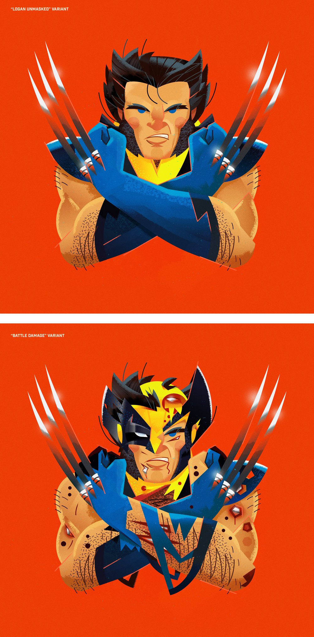 Portrait of Wolverine (Logan Unmasked & Battle Damage Variants)
