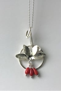 Image 2 of fan flower specimen pendant with coral frill