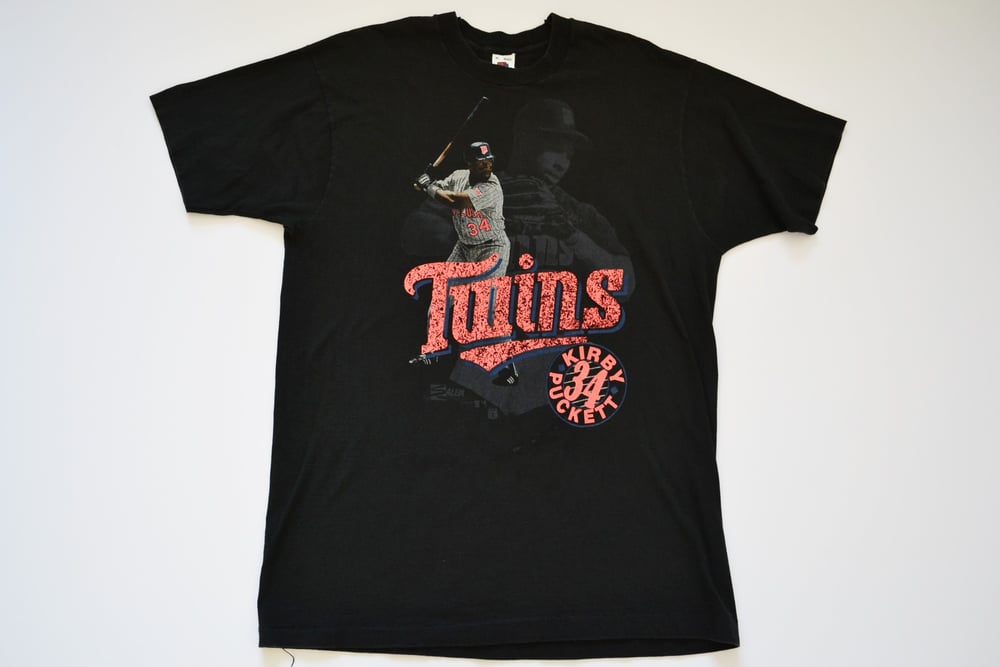 Image of Vintage 1990's Minnesota Twins Kirby Puckett Salem Sportswear T-Shirt Sz.XL