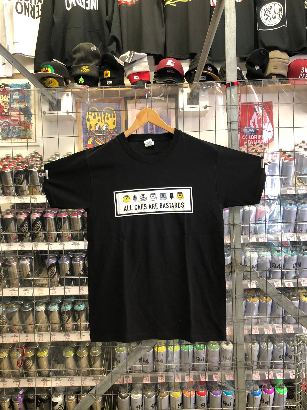 Image of tshirt ALL CAPS ARE BASTARDS