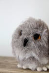 Fluffy owl chick/owlet felt bird