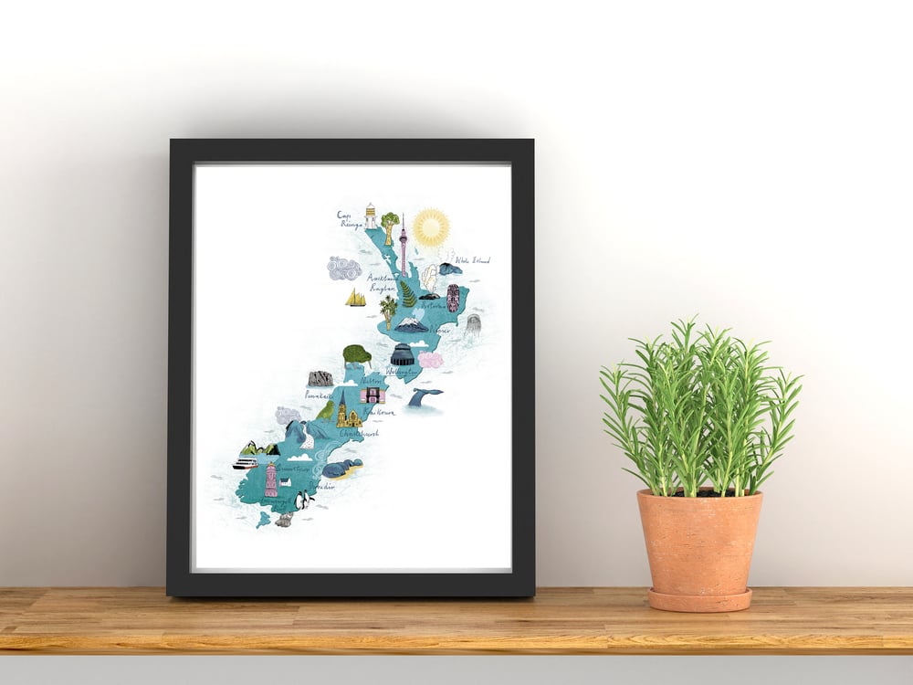 Image of Map of New Zealand