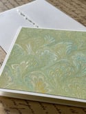 Marbled Notecards Spring Bouquet on Pistachio