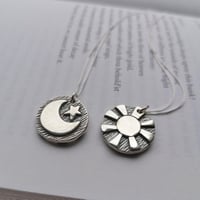 Image 1 of Silver night & day pendant by DogStarSilver 