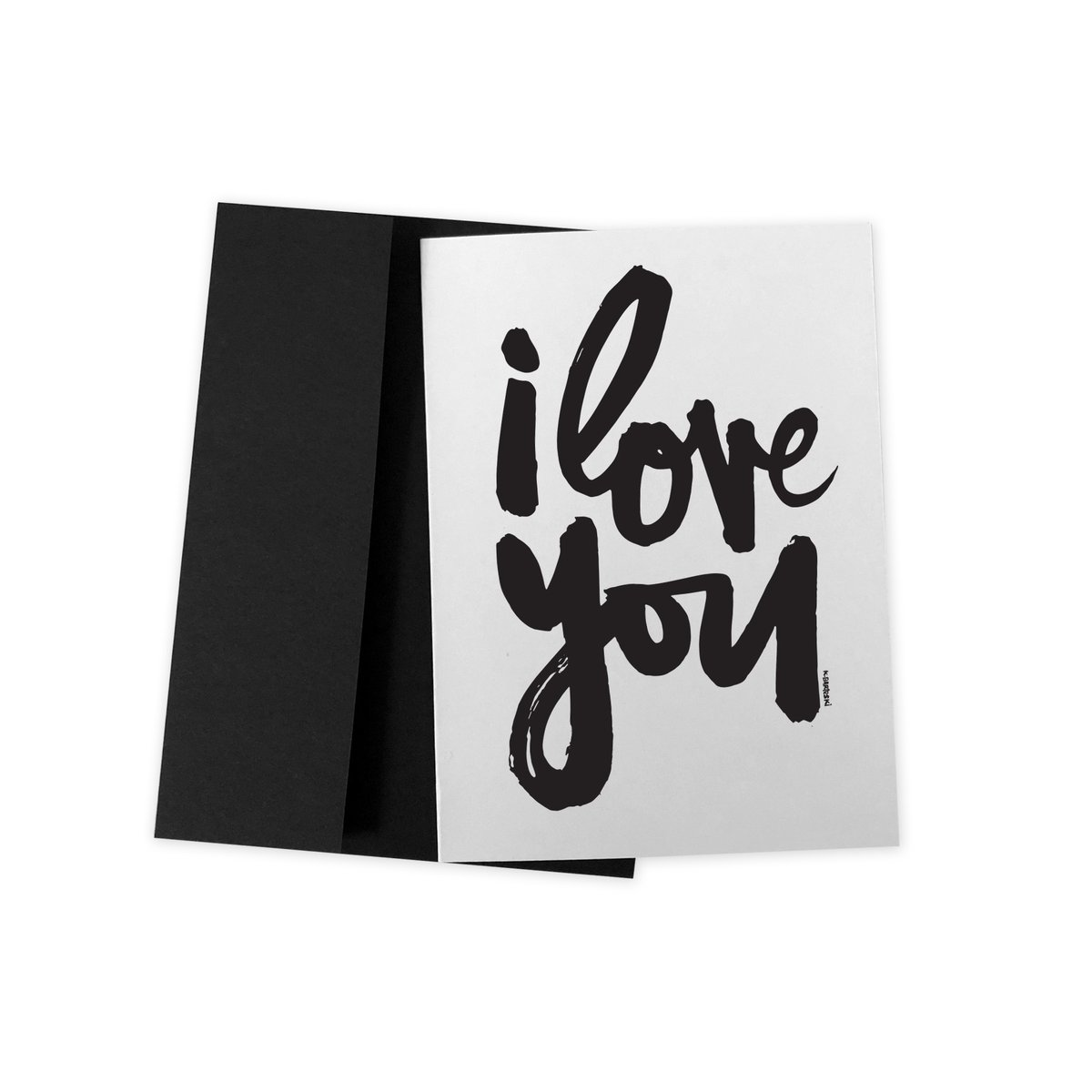 Image of i LOVE YOU #kbscript greeting card