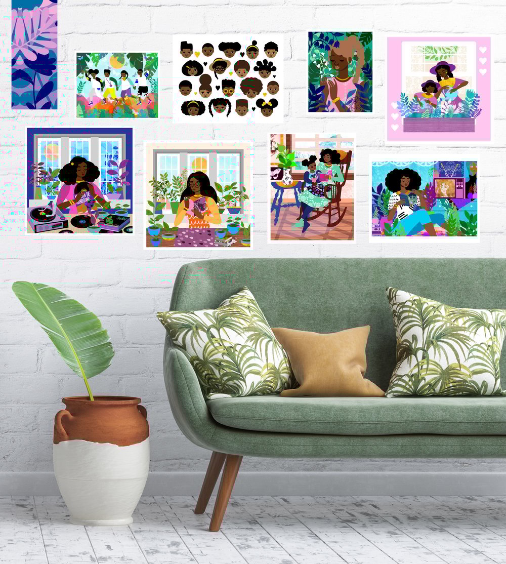 Girls and Boys Art Print