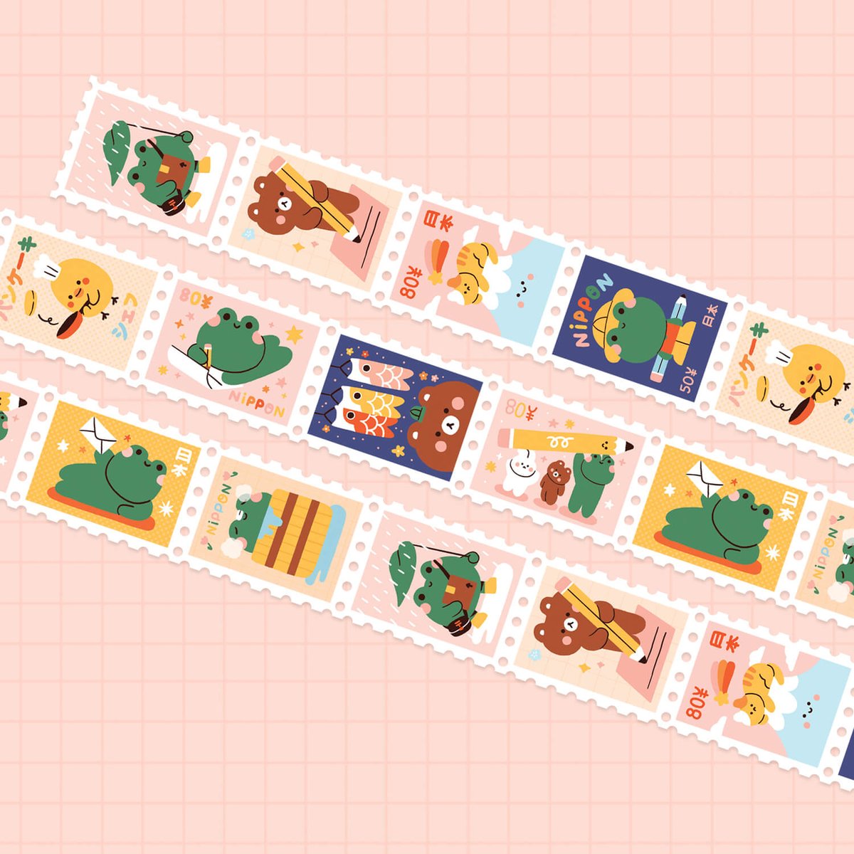 manzawa japanese stamp washi tape