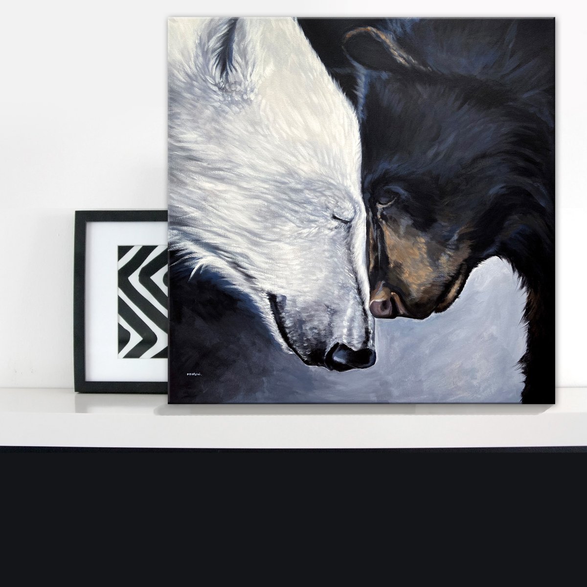 Image of 2 BEARS large print canvas