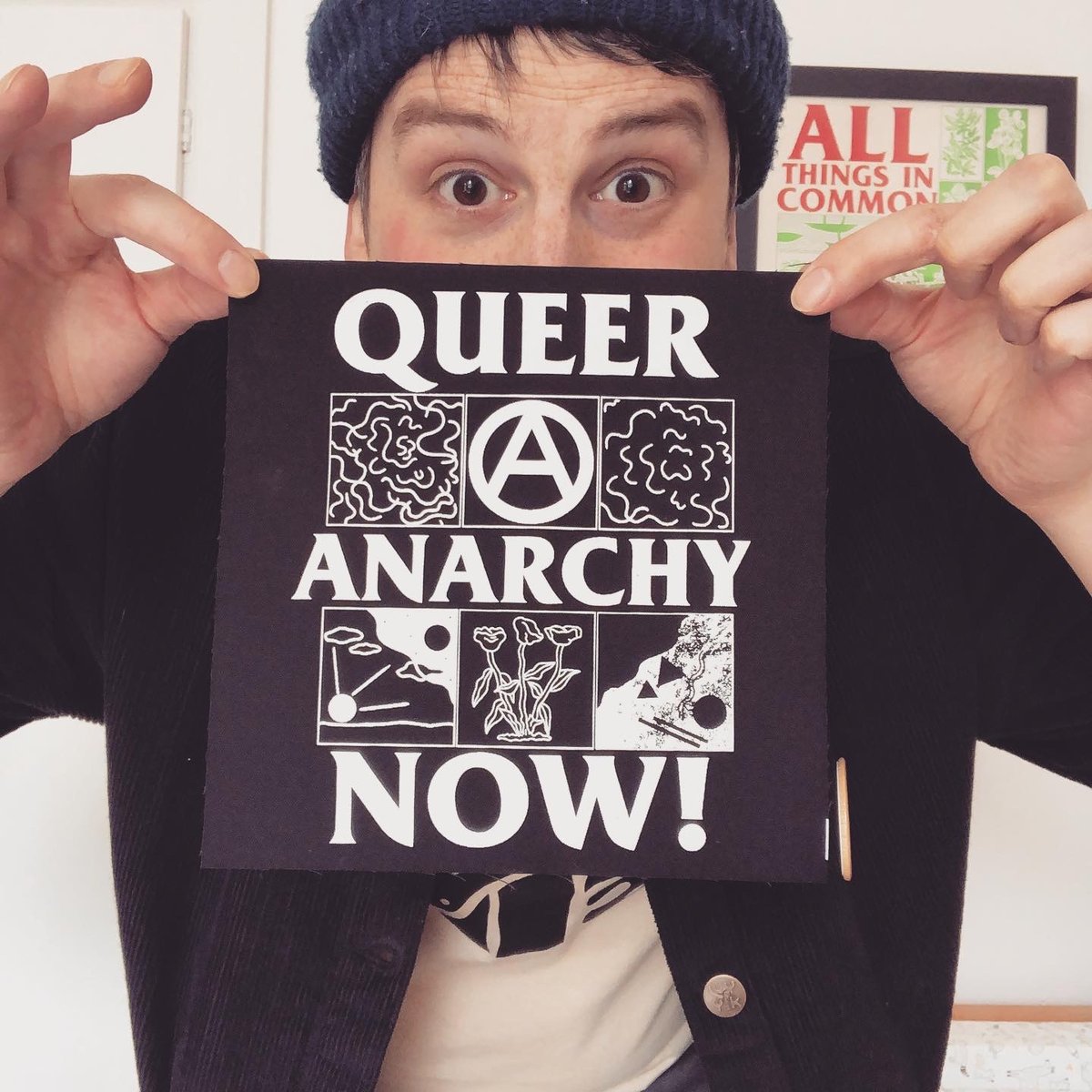Image of Queer Anarchy Now! large fabric patch