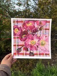 Image 1 of Plaid Poppies Print