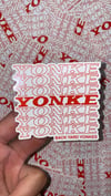 YONKE YONKE YONKE Sticker Pack of 3
