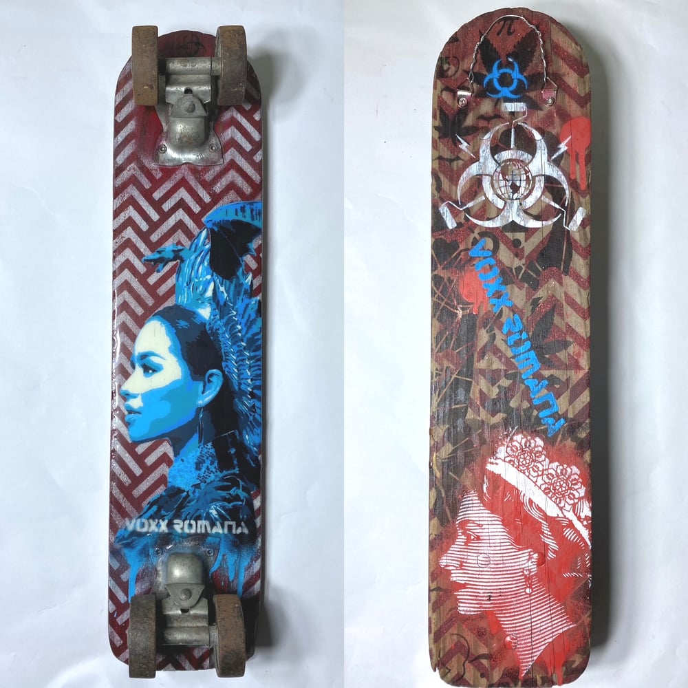 Image of "Sacred Creatures" Original Vintage Skateboard