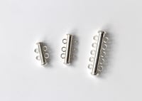 Image 3 of Multi Chain Sterling Silver Tube Slide Clasp
