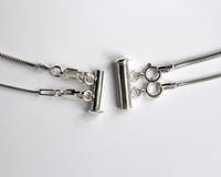 Image 2 of Multi Chain Sterling Silver Tube Slide Clasp