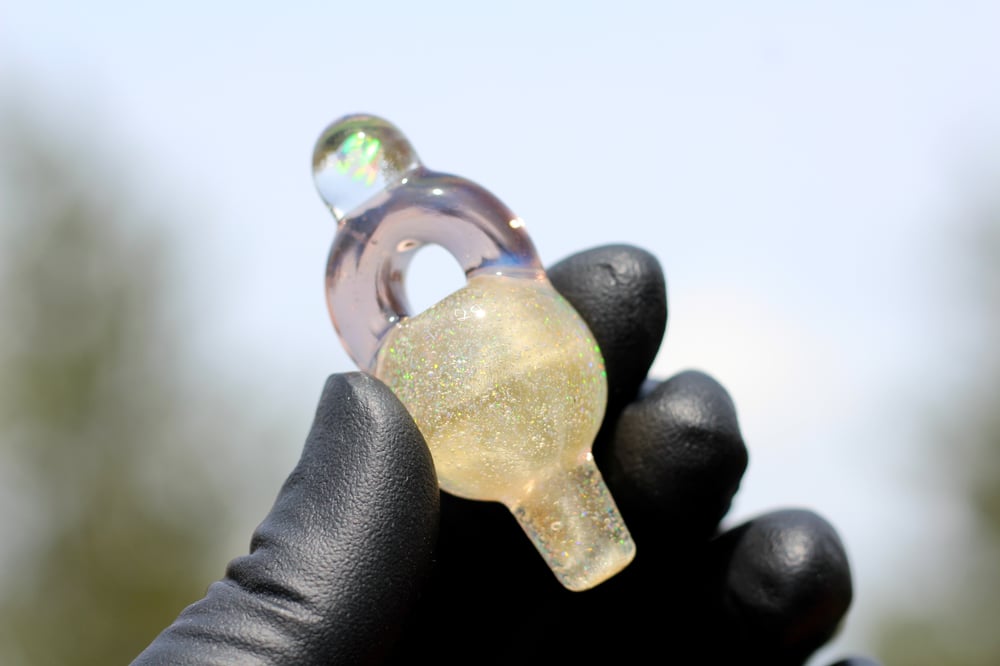 Image of JNG Woodgrain Crushed Opal Bubble Cap/Pendant
