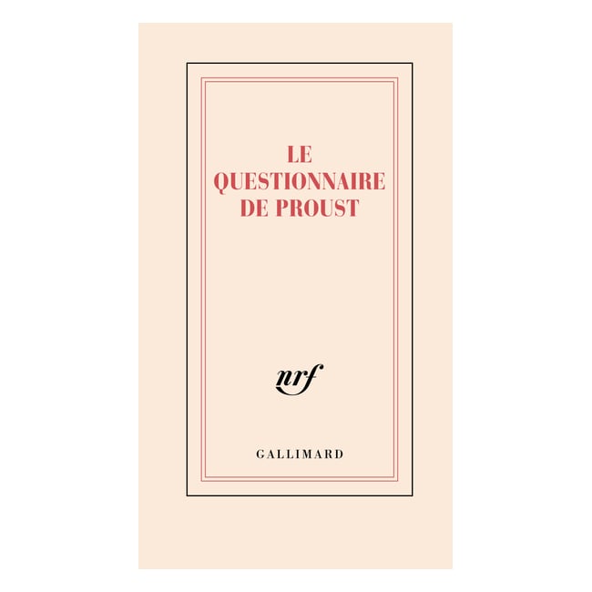 CARNET - LE QUESTIONNAIRE DE PROUST, GALLIMARD