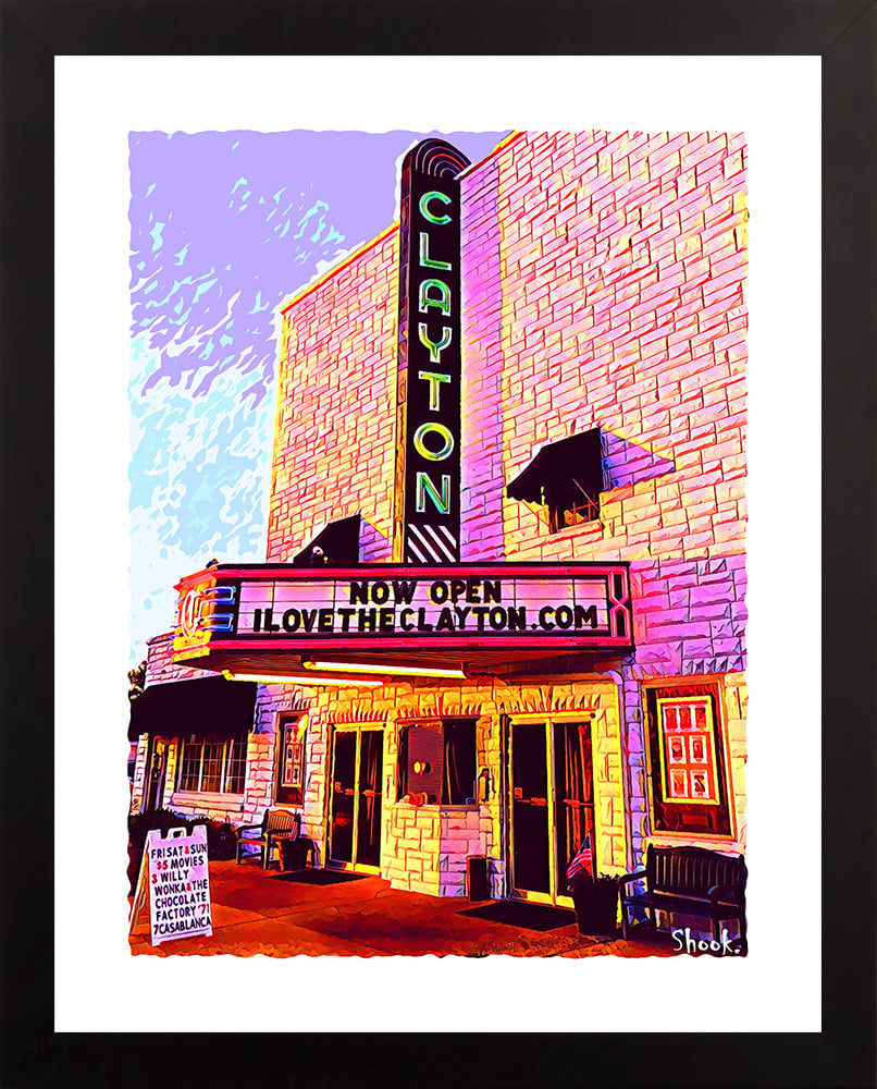 Clayton Theater, Dagsboro DE Giclée Art Print (Multi-Size Options)