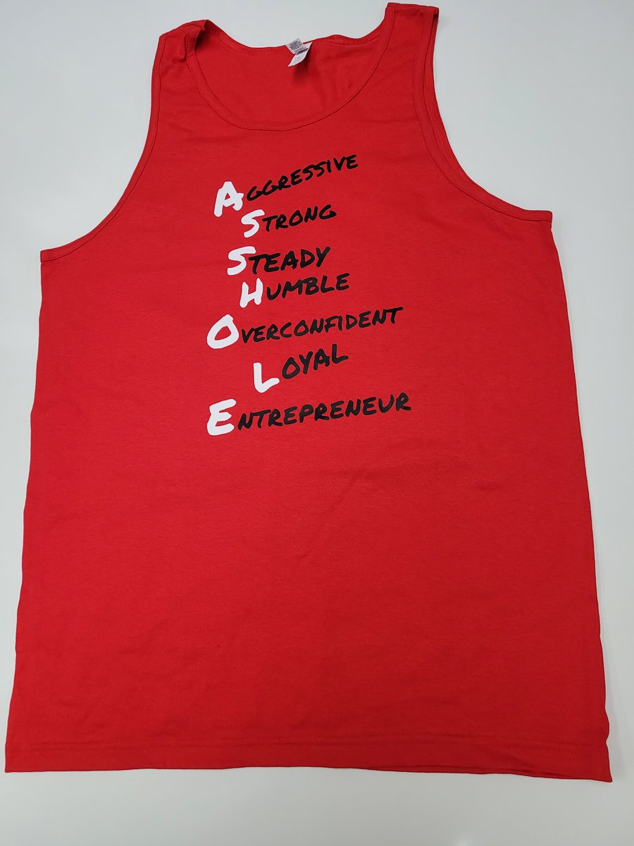 Image of Red A.S.S.H.O.L.E. tank tops