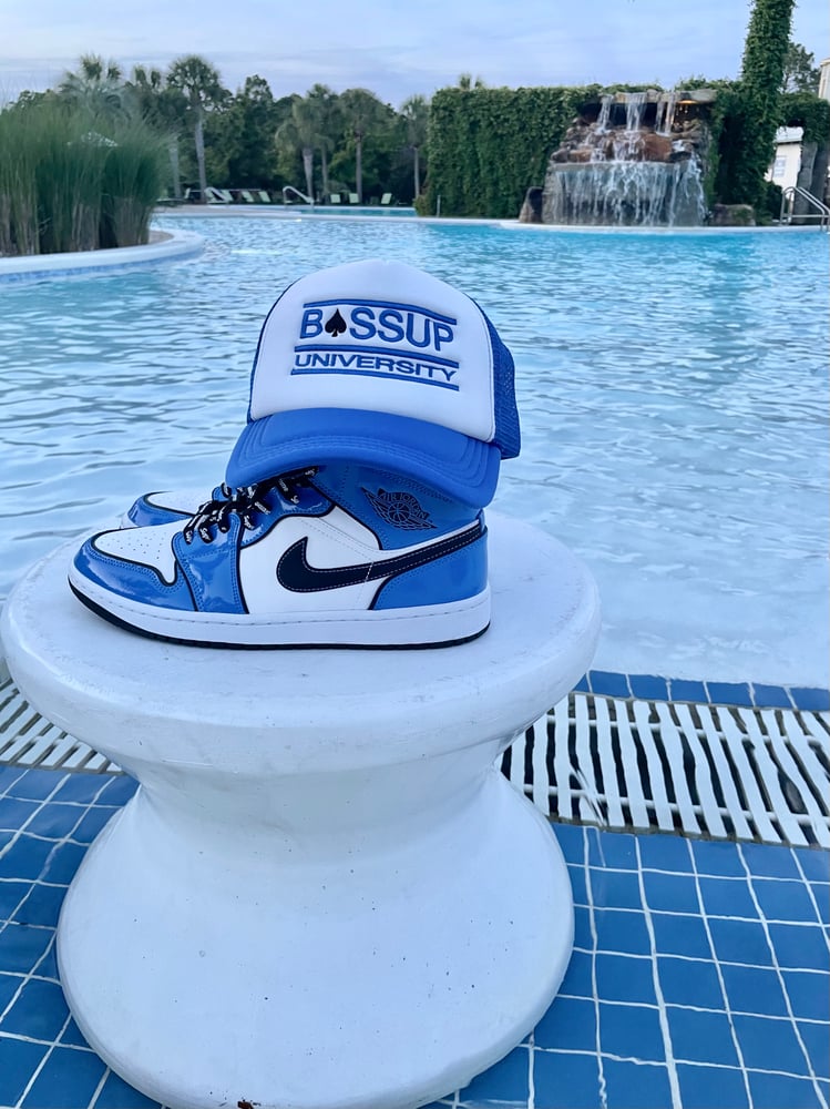 Image of BossUp University 90's Trucker Mesh Cap