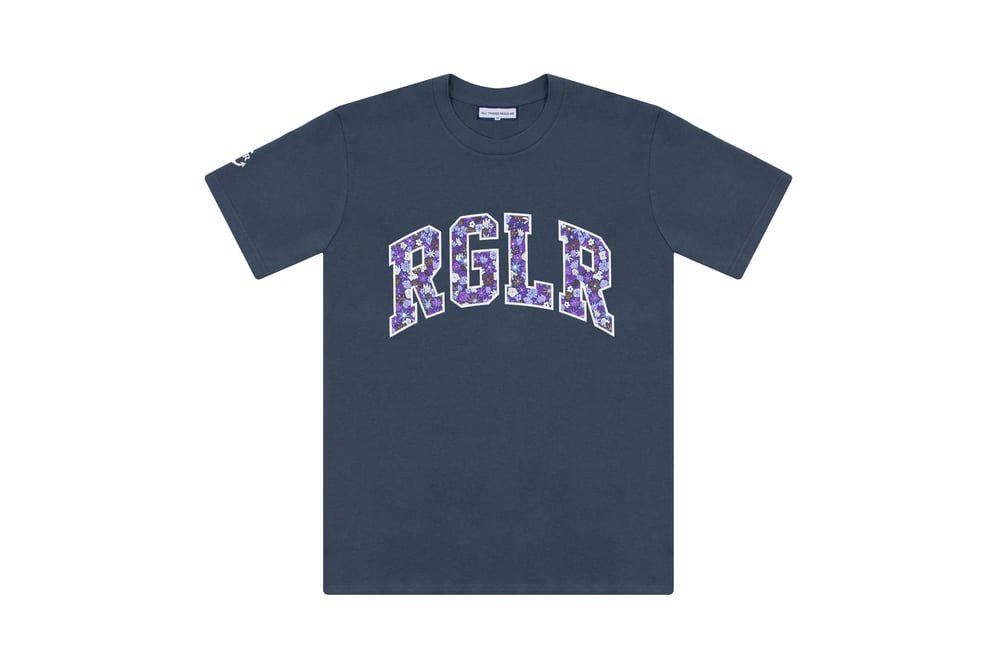 Image of ATR RGLR FLORAL TEE NAVY