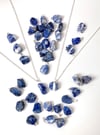 SODALITE PENDANT WITH 24" SILVER CHAIN -BRAZIL