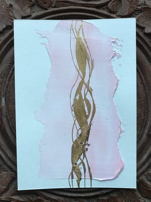 COLOURS - DYNAMIC WAVES pink, organic - ACRYLIC WITH 23 CARAT GOLD ON PREMIUM PAPER