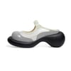 Grey-green mosaic platform shoes
