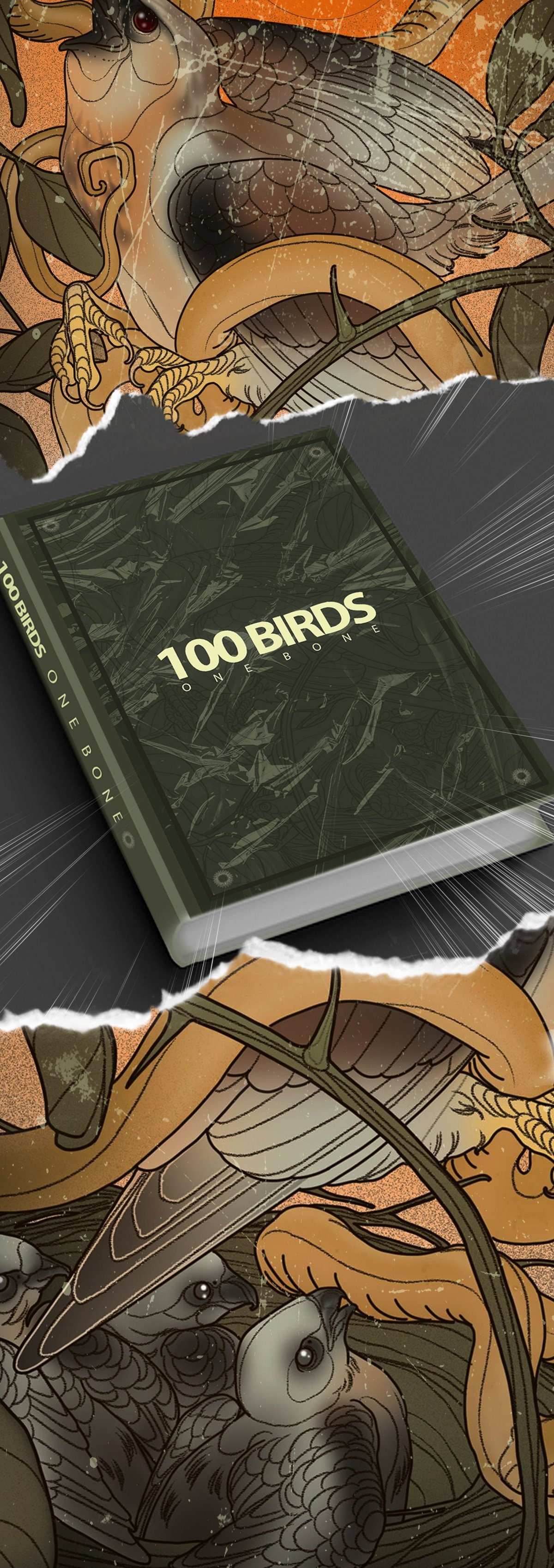 Image of 100 BIRDS ONE BONE - A5 BOOK (280 ARTWORKS)