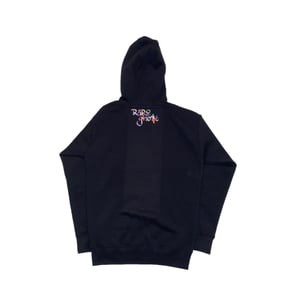Image of Ghost Hoodie in Black/Colorful Camouflage 