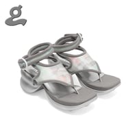 Image 1 of Grey printing flip flops