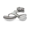 Grey printing flip flops