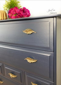 Image 3 of Professionally painted Navy Blue Stag Minstrel CHEST OF DRAWERS / TALLBOY 