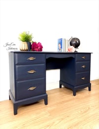 Image 2 of Professionally painted Navy Blue Stag Minstrel Bedroom Furniture Set.