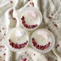 Image 1 of Rose Quartz & Garnet Infused Candle