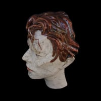 Image 3 of *SALE* 'Scary Monsters' Ceramic Face Sculpture (Unique Raku Piece)