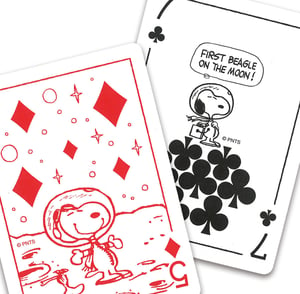 Image of PEANUTS ASTRONAUT SNOOPY BICYCLE PLAYING CARDS