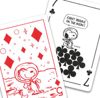 Image 2 of PEANUTS ASTRONAUT SNOOPY BICYCLE PLAYING CARDS