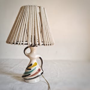 Ancienne lampe femme en céramique 1950